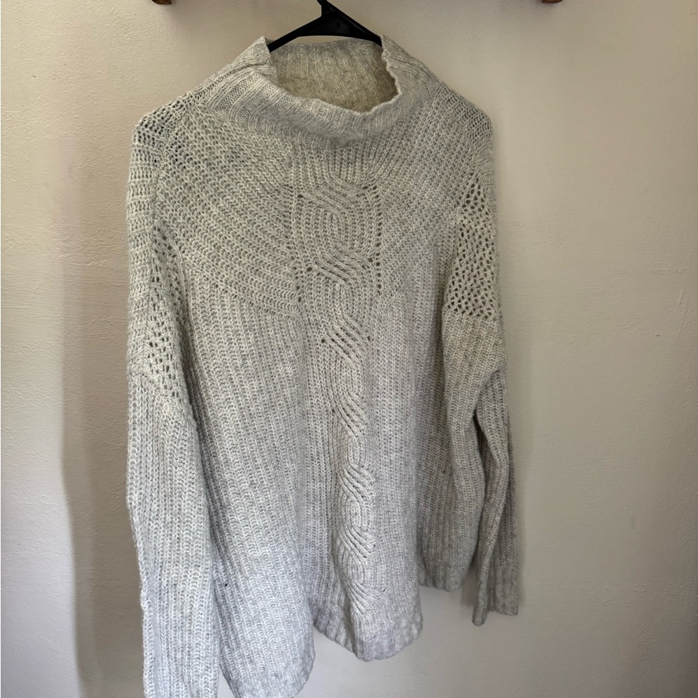 Maurices Light Gray Cowl Neck Sweater